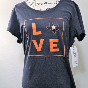 Houston Astros Love V neck T